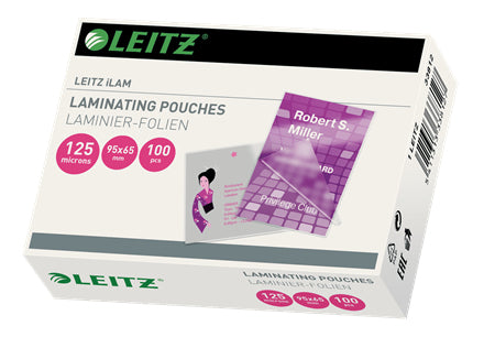 Leitz iLAM Laminierfolien 65 × 95 mm – 125 µm, glänzend, 100 Stück