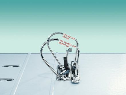 Leitz Ordner 180° Swiss Edition – A4 hoch – 2-Ring Hebelmechanik, Rücken 52 mm – gelb, mit Raumsparösen, FSC