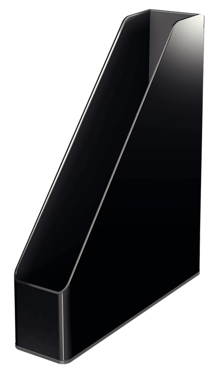 Leitz Stehsammler Duo Color – für Format A4, Kunststoff, schwarz, 73 × 318 × 272 mm