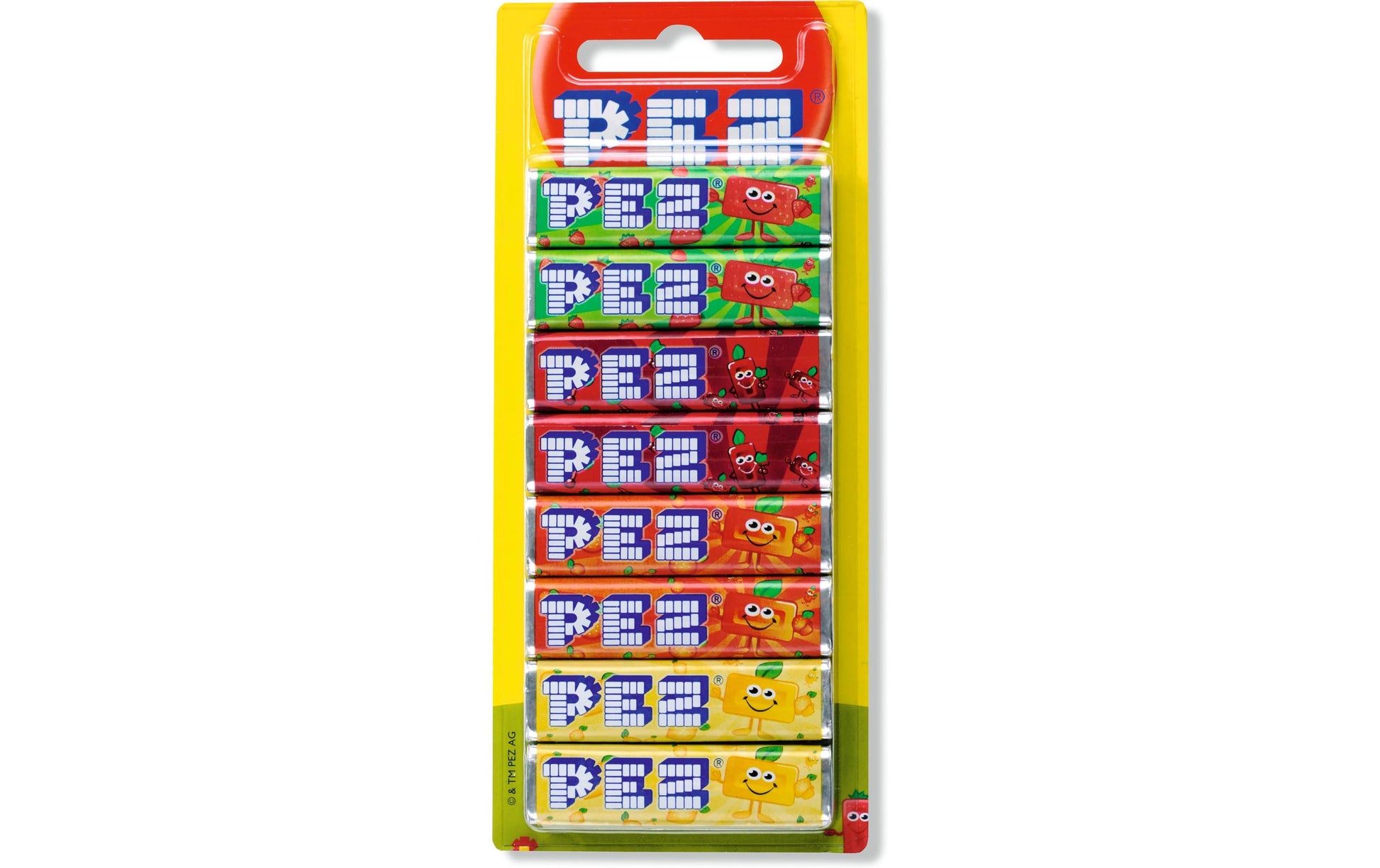 PEZ Nachfüller Blister Fruchtgummi – glutenfrei – 8 × 8,5 g