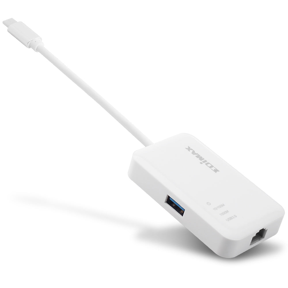 Edimax EU-4308 USB-Hub – USB-C, 3× USB-A, GbE, für Windows/Mac/Linux