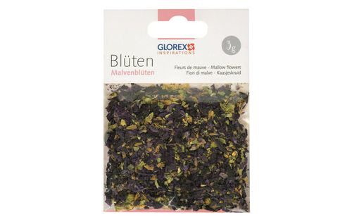 GLOREX Dekosteine/Dekogranulat, Malvenblüten, Mehrfarbig, 3 g, 61601104