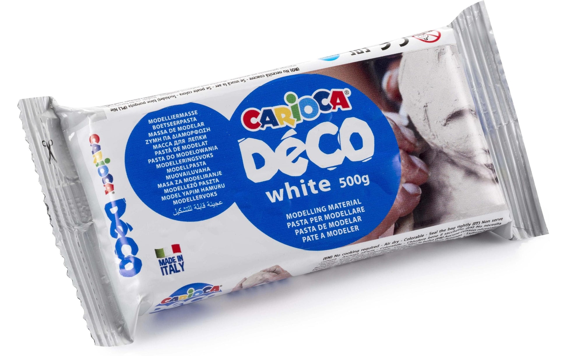 Carioca Modelliermasse, Lufttrocknend, Weiss, 500 g, 24 Stk., 30996/31