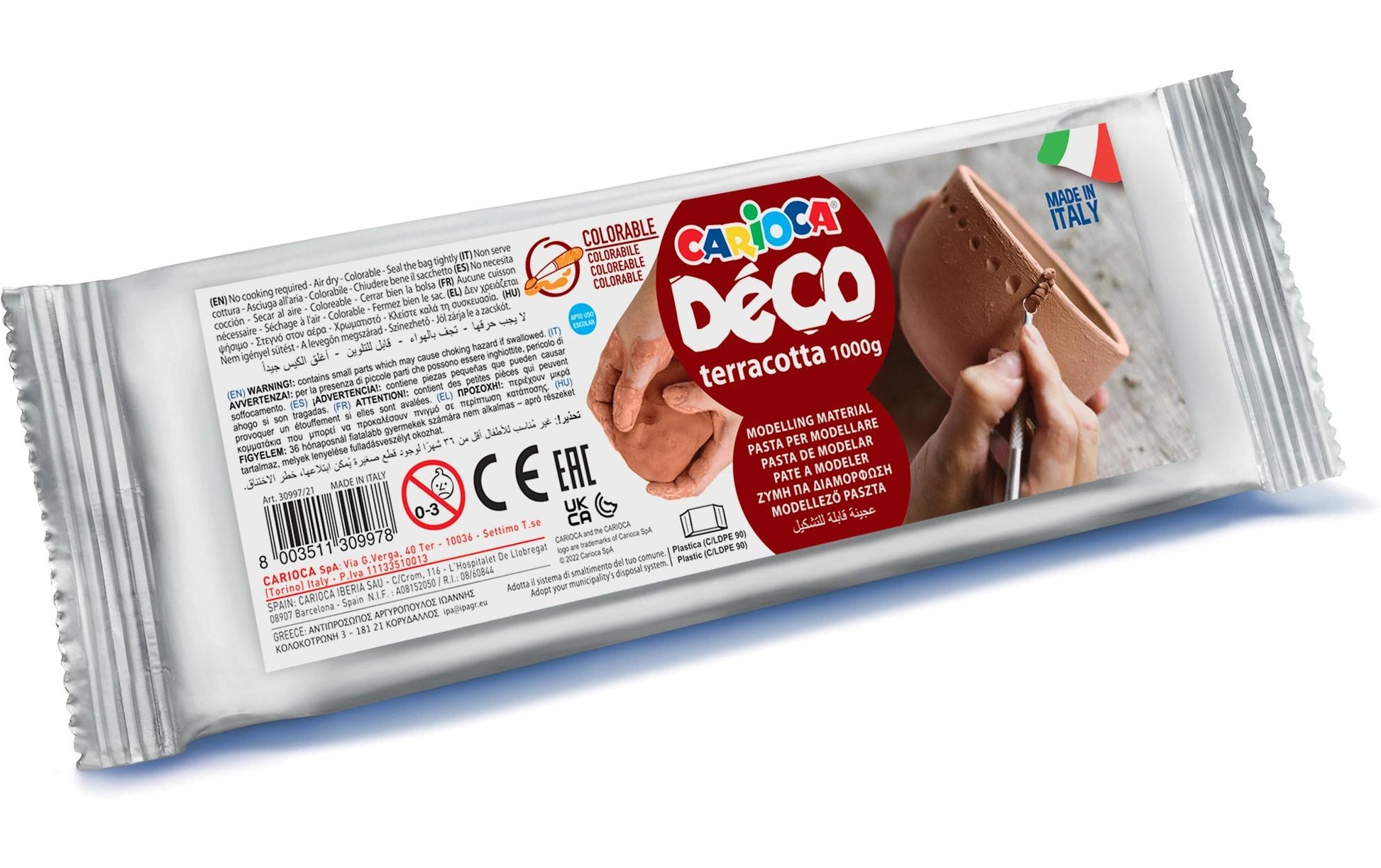 Carioca Modelliermasse, Terracotta, Lufttrocknend, 1,0 kg