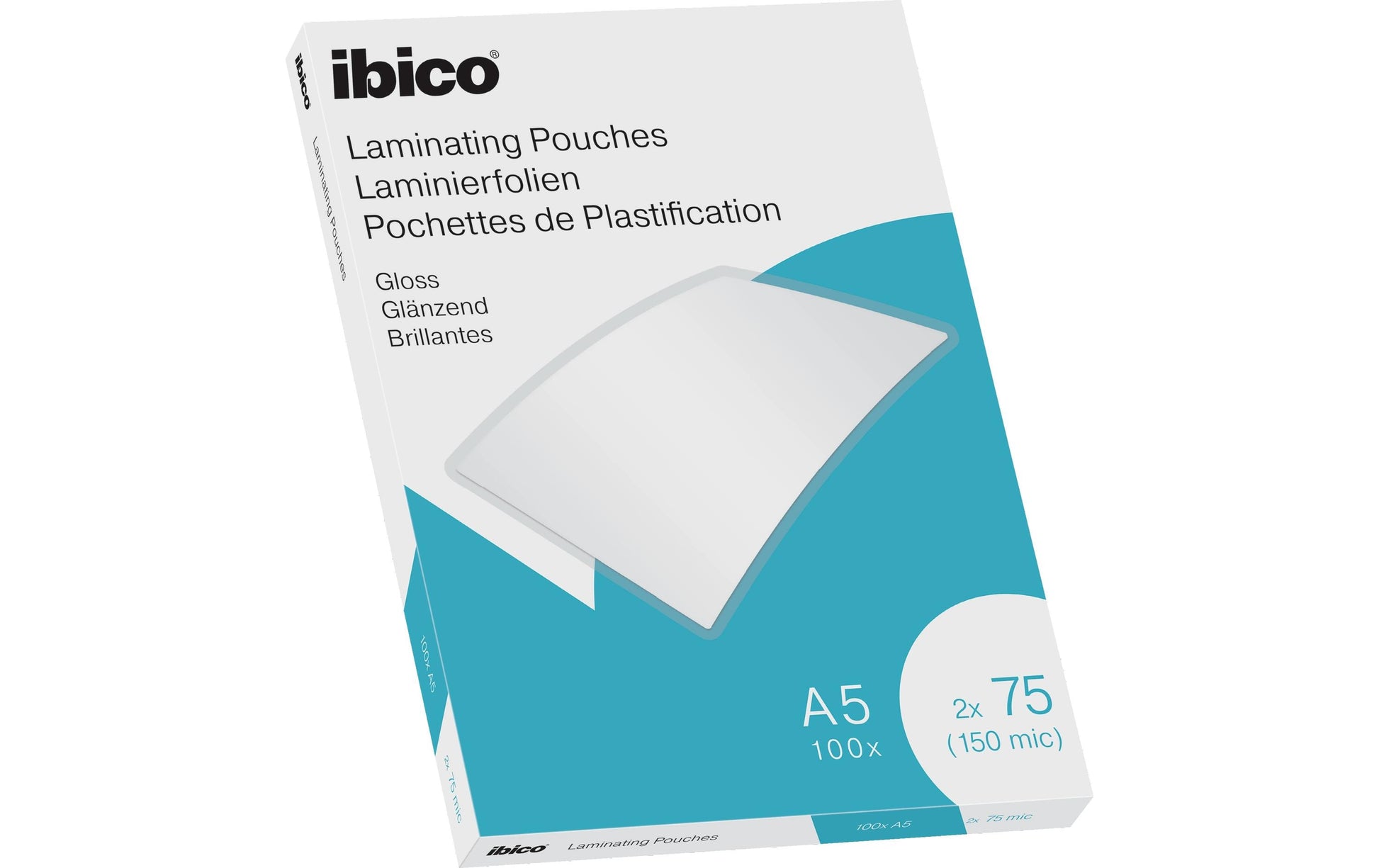 Ibico Laminierfolien A5, glänzend – 75 µm, 154 × 216 mm, 100 Stk.