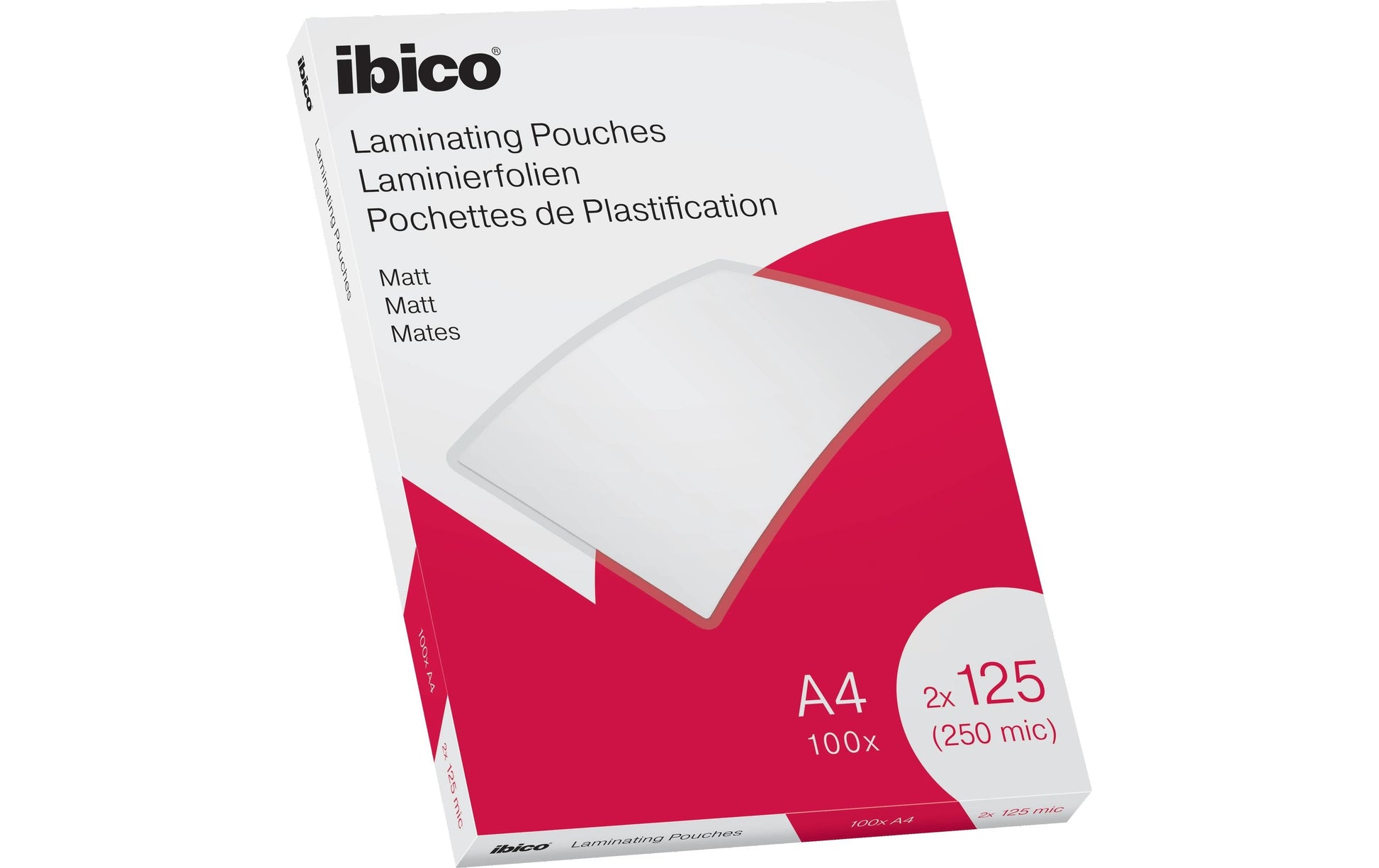 Ibico Laminierfolien A4, matt – 125 µm, 216 × 303 mm, 100 Stk.