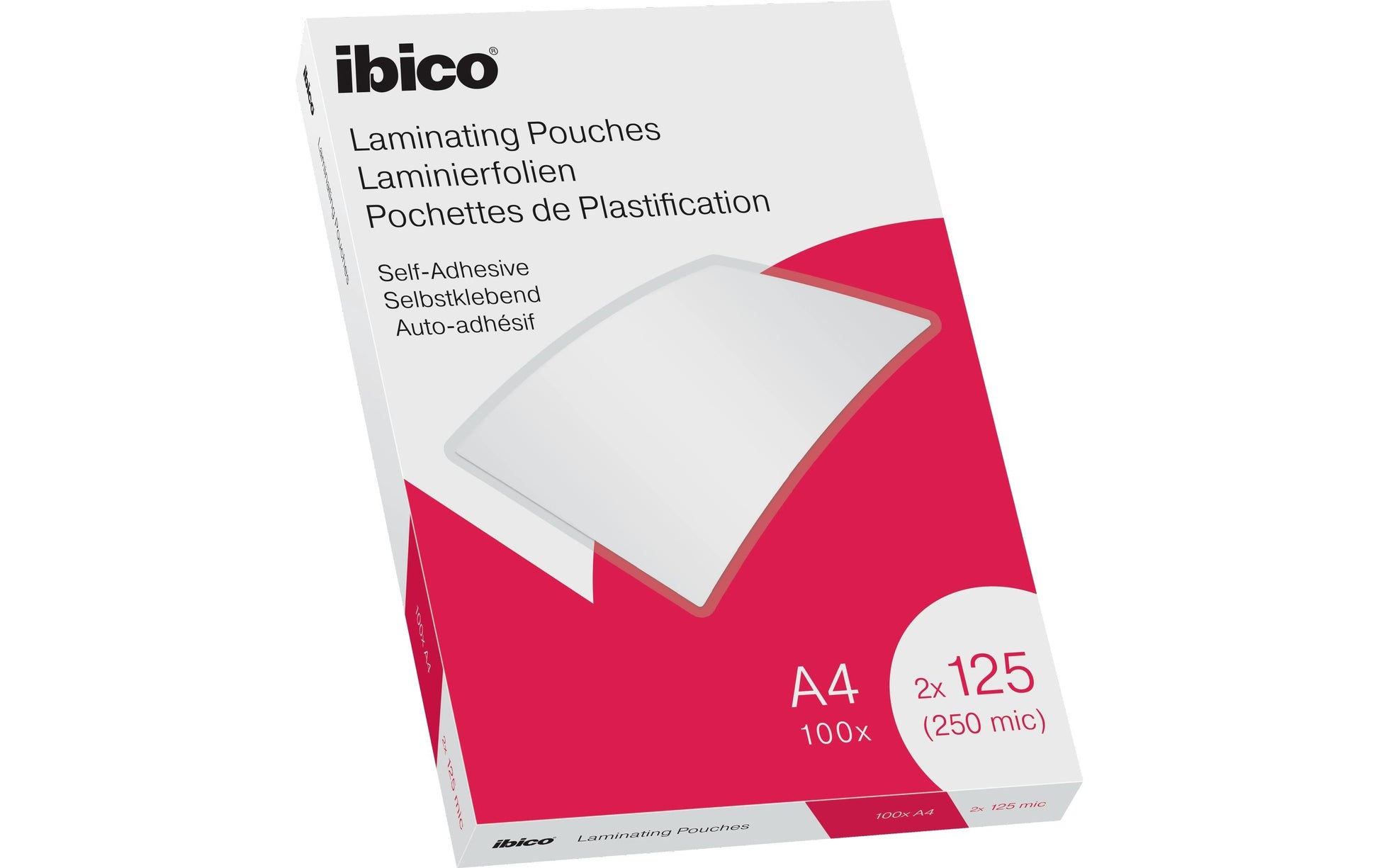 Ibico Laminierfolien A4, glänzend – 125 µm, 216 × 303 mm, 100 Stk.