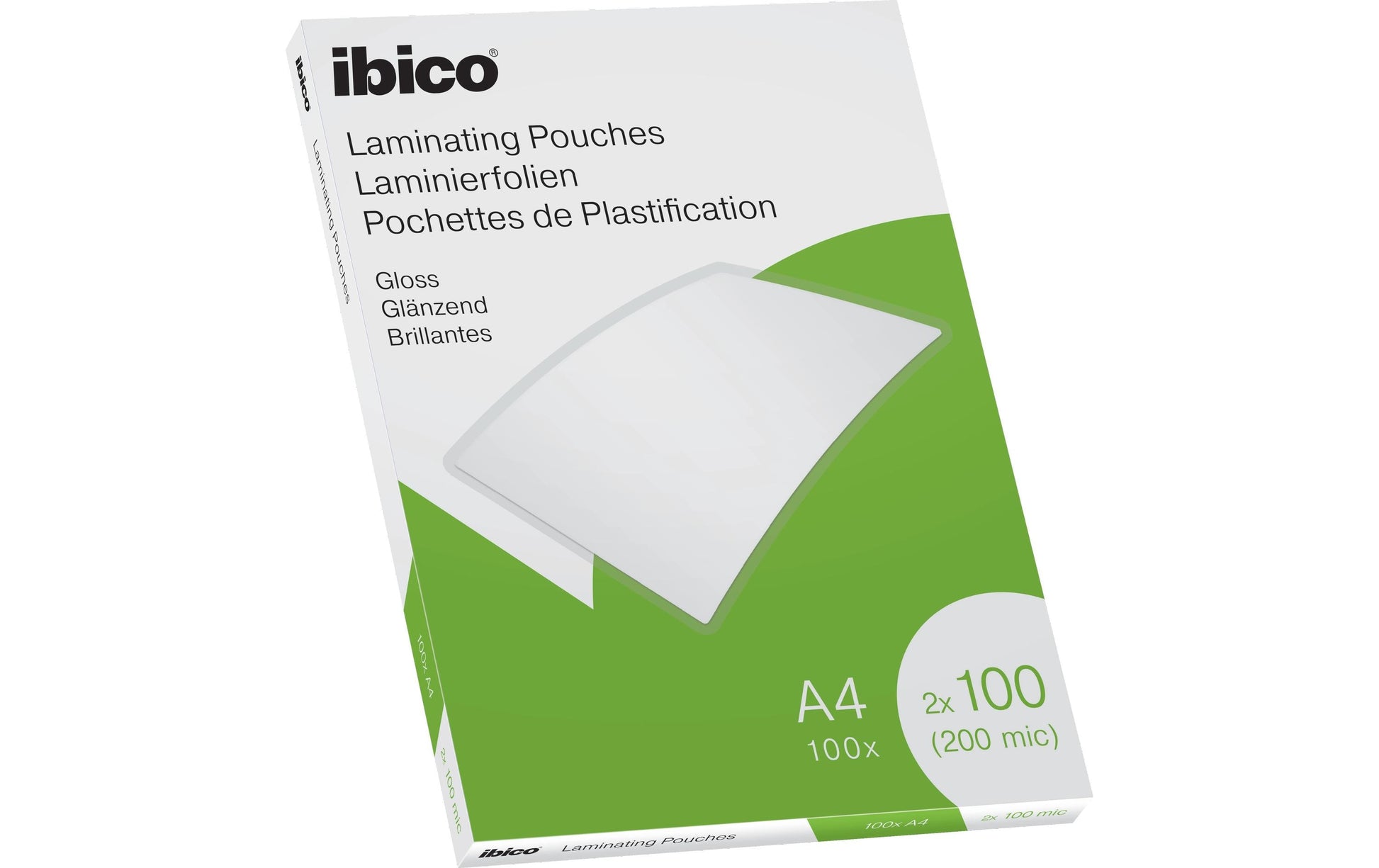 Ibico Laminierfolien A4, glänzend – 100 µm, 216 × 303 mm, 100 Stk.