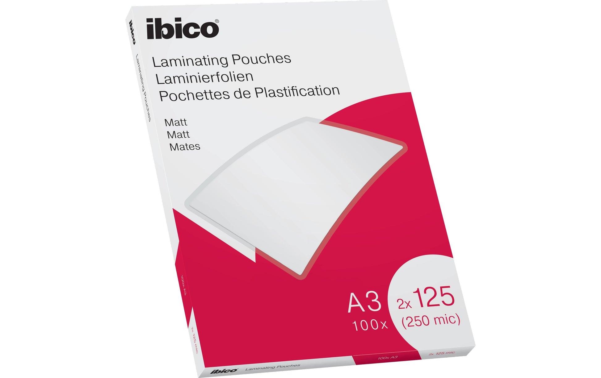 Ibico Laminierfolien A3, matt – 125 µm, 303 × 426 mm, 100 Stk.