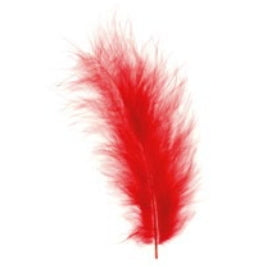 GLOREX Federn, Marabu, Rot, 2 g, 15 Stk.