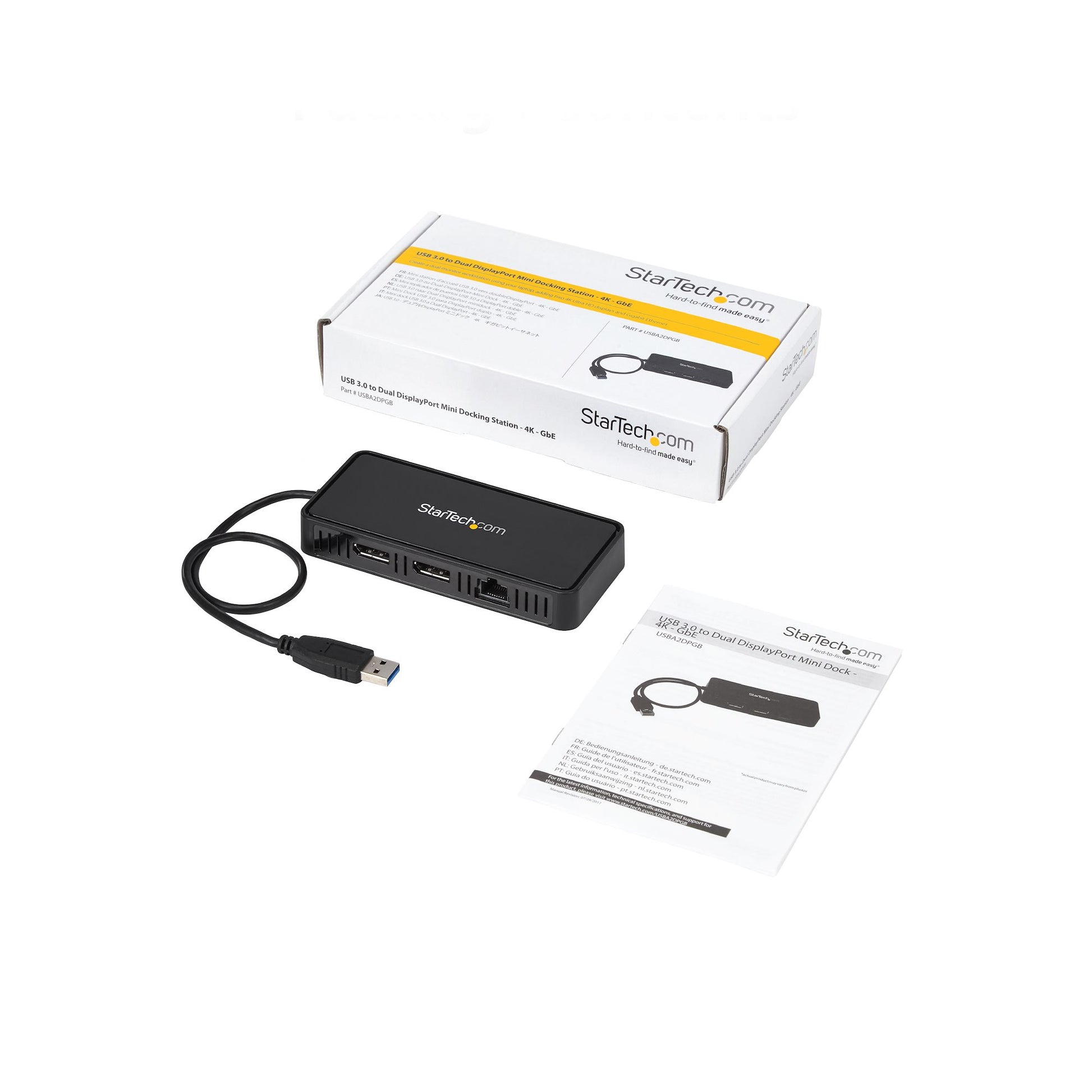 StarTech.com Dockingstation – USB-A, 2× DP, GbE, für Windows/Mac