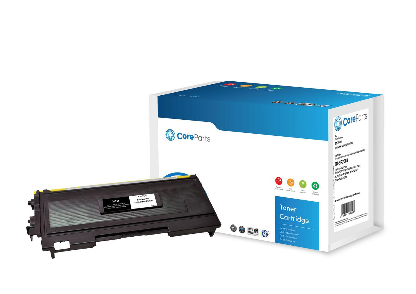 CoreParts TN2000 Schwarz Toner – Kompatibel – 2'500 Seiten – für Brother HL-2030/2040/2070N