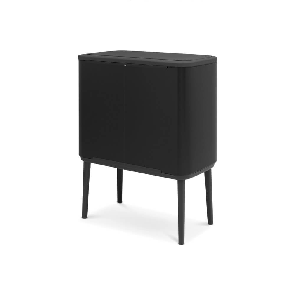 Brabantia Bo Touch Bin Papierkorb – 36 l – Kunststoff, Schwarz – B × H × T 540 × 680 × 315 mm