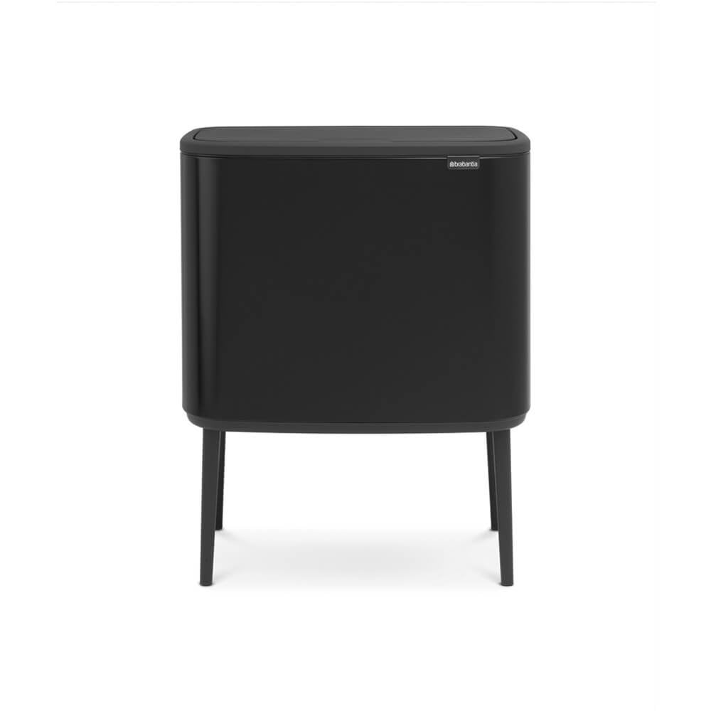 Brabantia Bo Touch Bin Papierkorb – 36 l – Kunststoff, Schwarz – B × H × T 540 × 680 × 315 mm