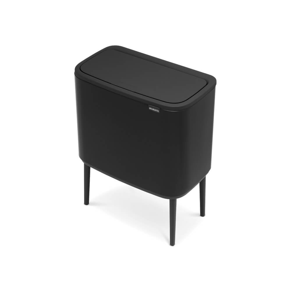 Brabantia Bo Touch Bin Papierkorb – 36 l – Kunststoff, Schwarz – B × H × T 540 × 680 × 315 mm