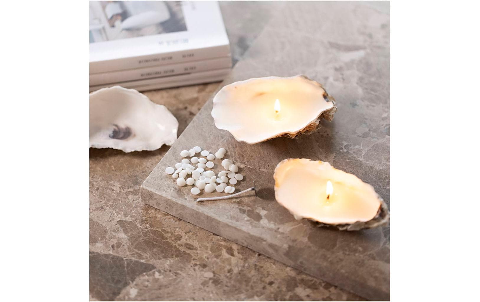 Creativ Company Bastelset Kerzen giessen – Austernschale – Wachs, Beige