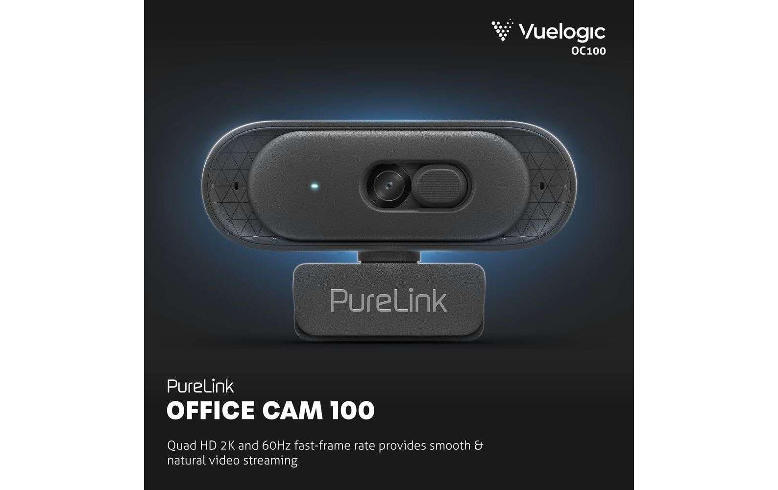 Purelink Vuelogic PL VL-OC100 – Webcam – 2K QHD, USB-C, Autofokus, 75° FOV, Schwarz