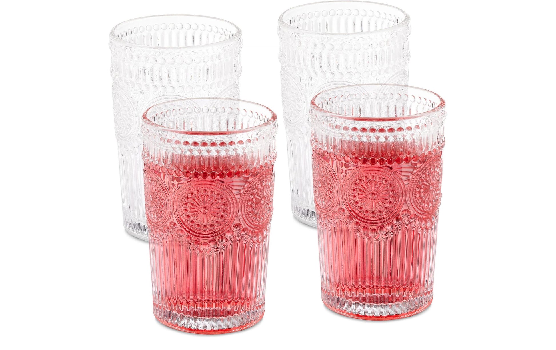 Relaxdays Trinkglas – 300 ml, Ø 8,0 cm, H 13,0 cm, Transparent
