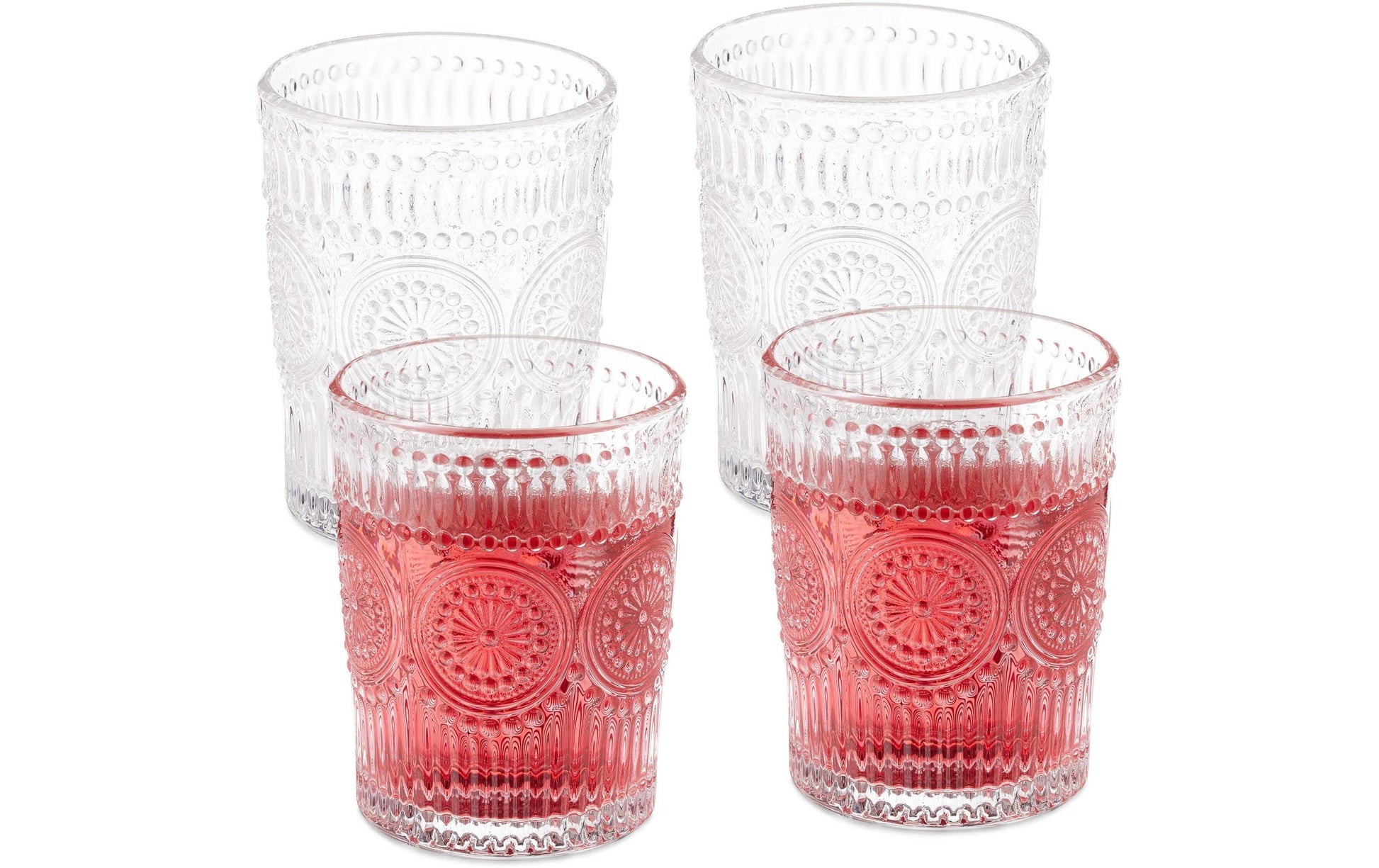 Relaxdays Trinkglas – 300 ml, Ø 8 cm, H 10 cm, Glas, Transparent