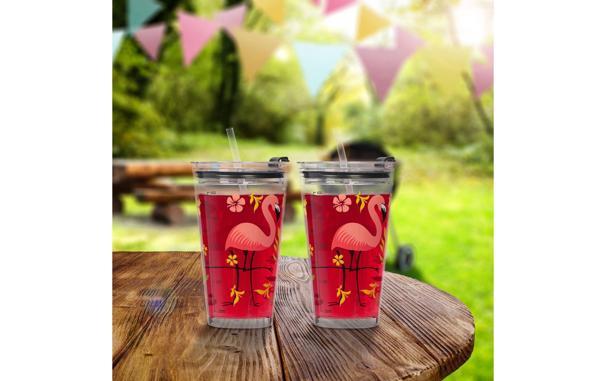 Relaxdays Trinkglas – 450 ml, Kunststoff, Grün, spülmaschinenfest