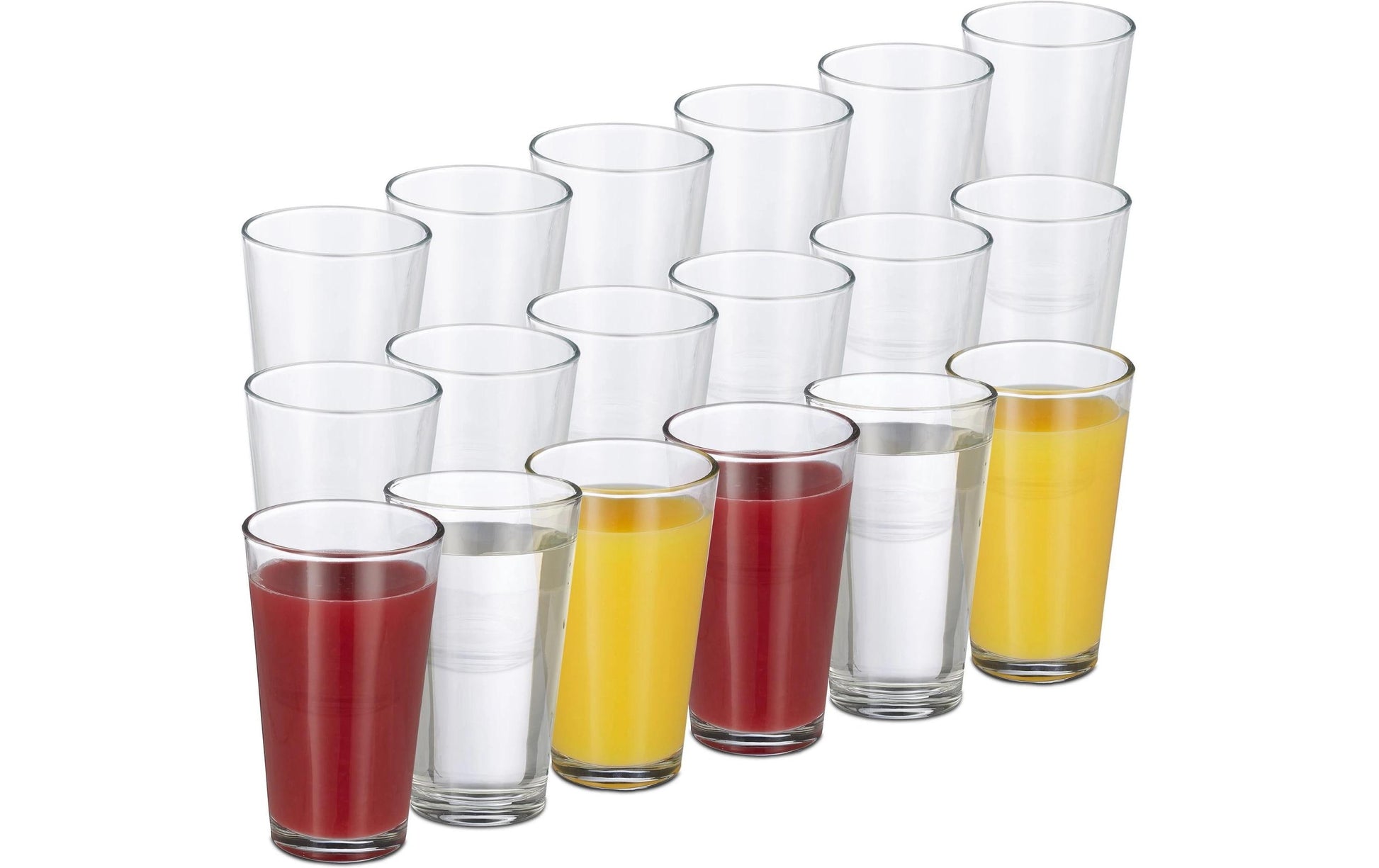 Relaxdays Trinkglas – 500 ml, Ø 9 cm, H 14,5 cm, Glas, Transparent