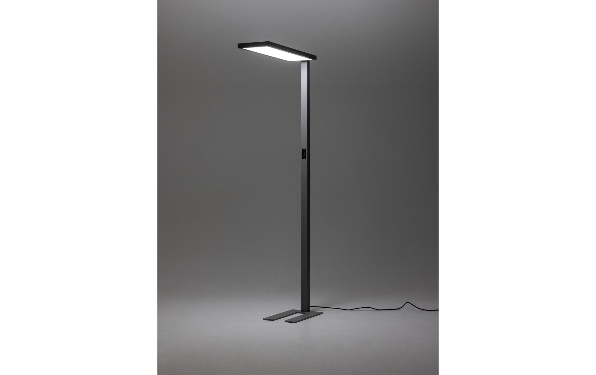 Office Focus Stehleuchte – 12300 lm, 2700–6500 K, dimmbar, Sensor, 195 cm – Grau