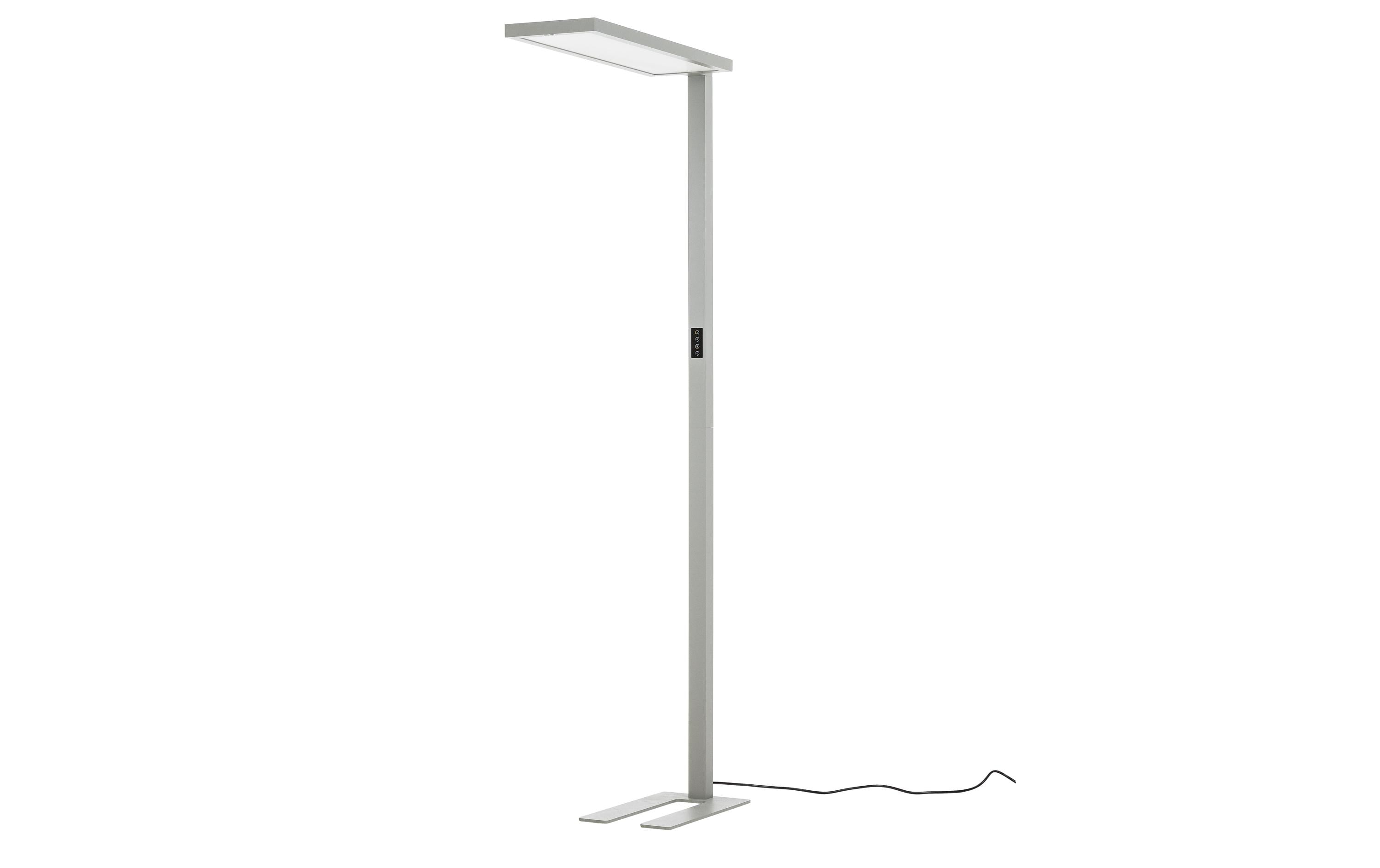 Office Focus Stehleuchte – 12300 lm, 2700–6500 K, dimmbar, Sensor, 195 cm – Grau