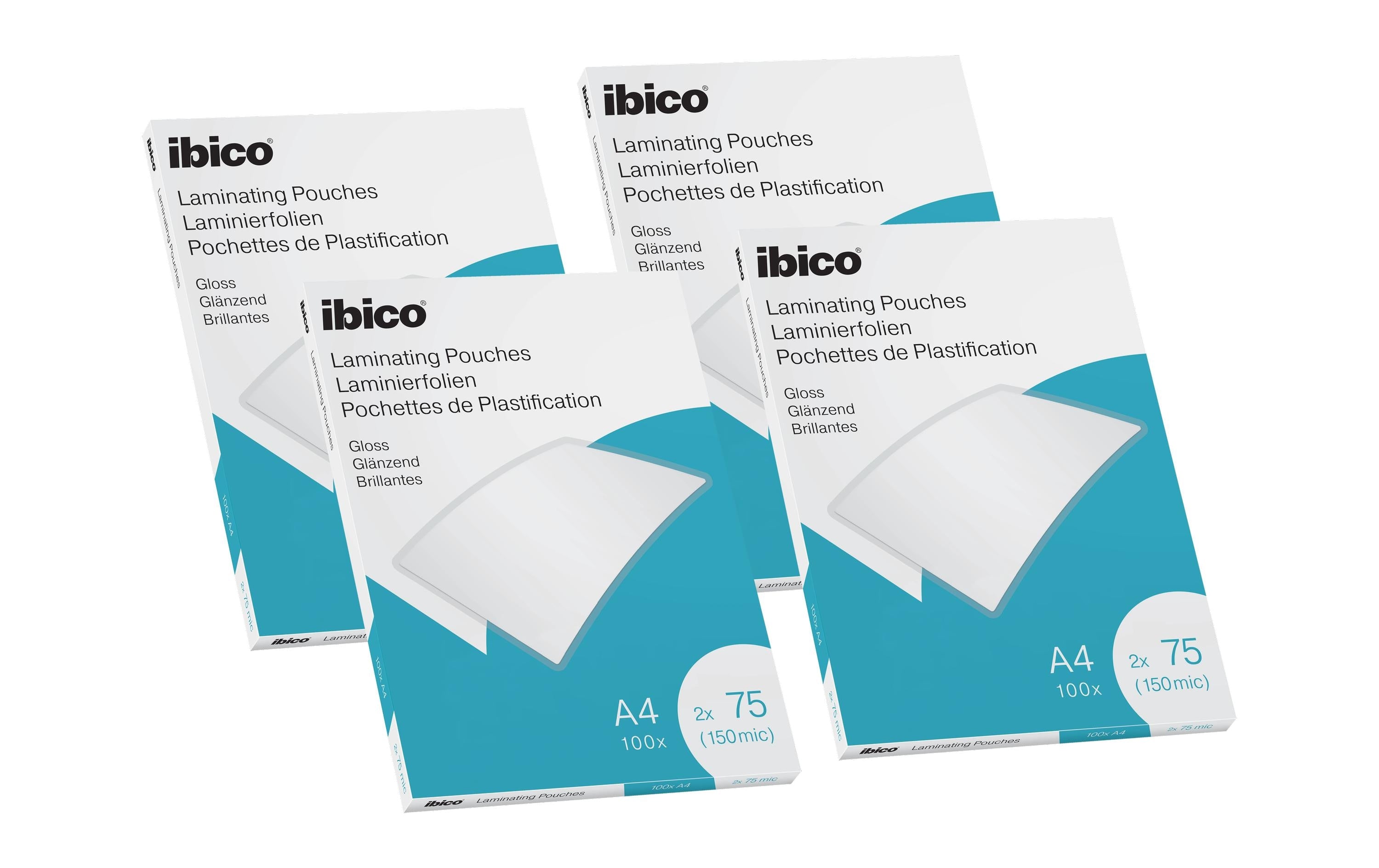 Ibico Laminierfolien A4, glänzend – 75 µm, 100 Stk.