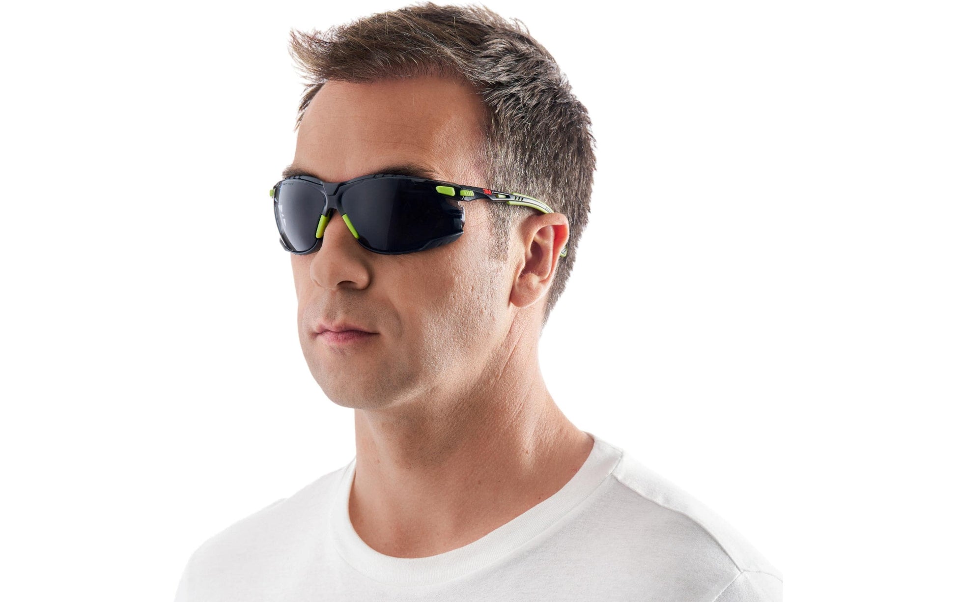 3M Solus Schutzbrille – kratzfest, grau, grün, Kunststoff, CE