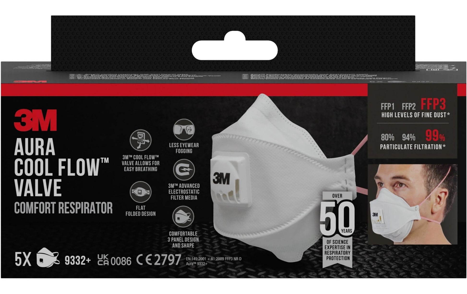3M Halbmaske 9332+ FFP3 Weiss – 5 Stück