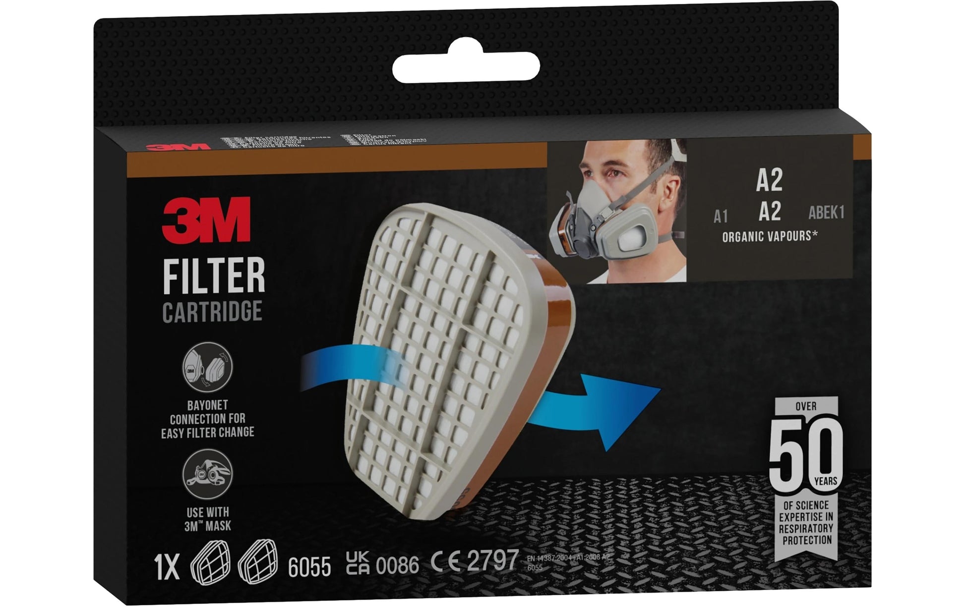 3M Ersatzfilter A2 6055 – für 3M Serien 6000/6500/7000