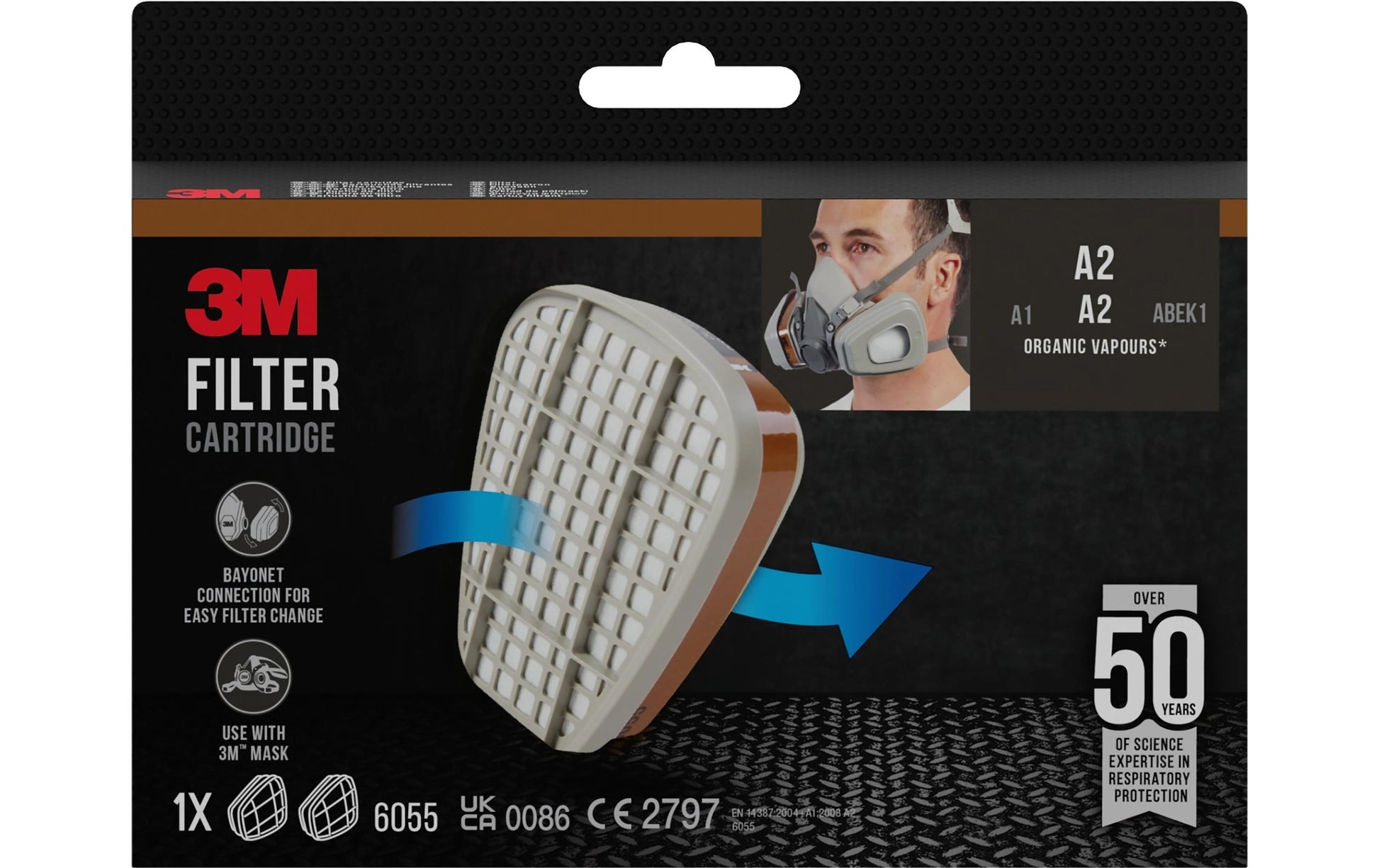 3M Ersatzfilter A2 6055 – für 3M Serien 6000/6500/7000