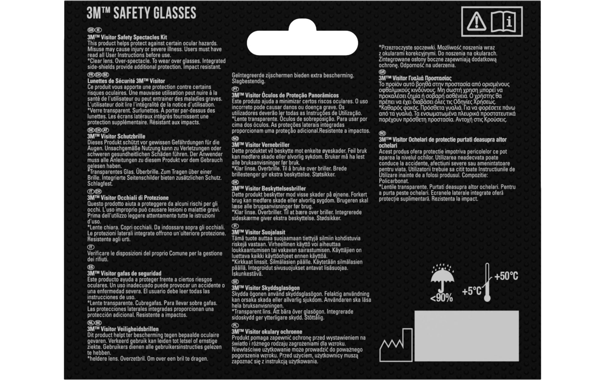 3M Überbrille – klar, für Brillenträger, UV-Schutz