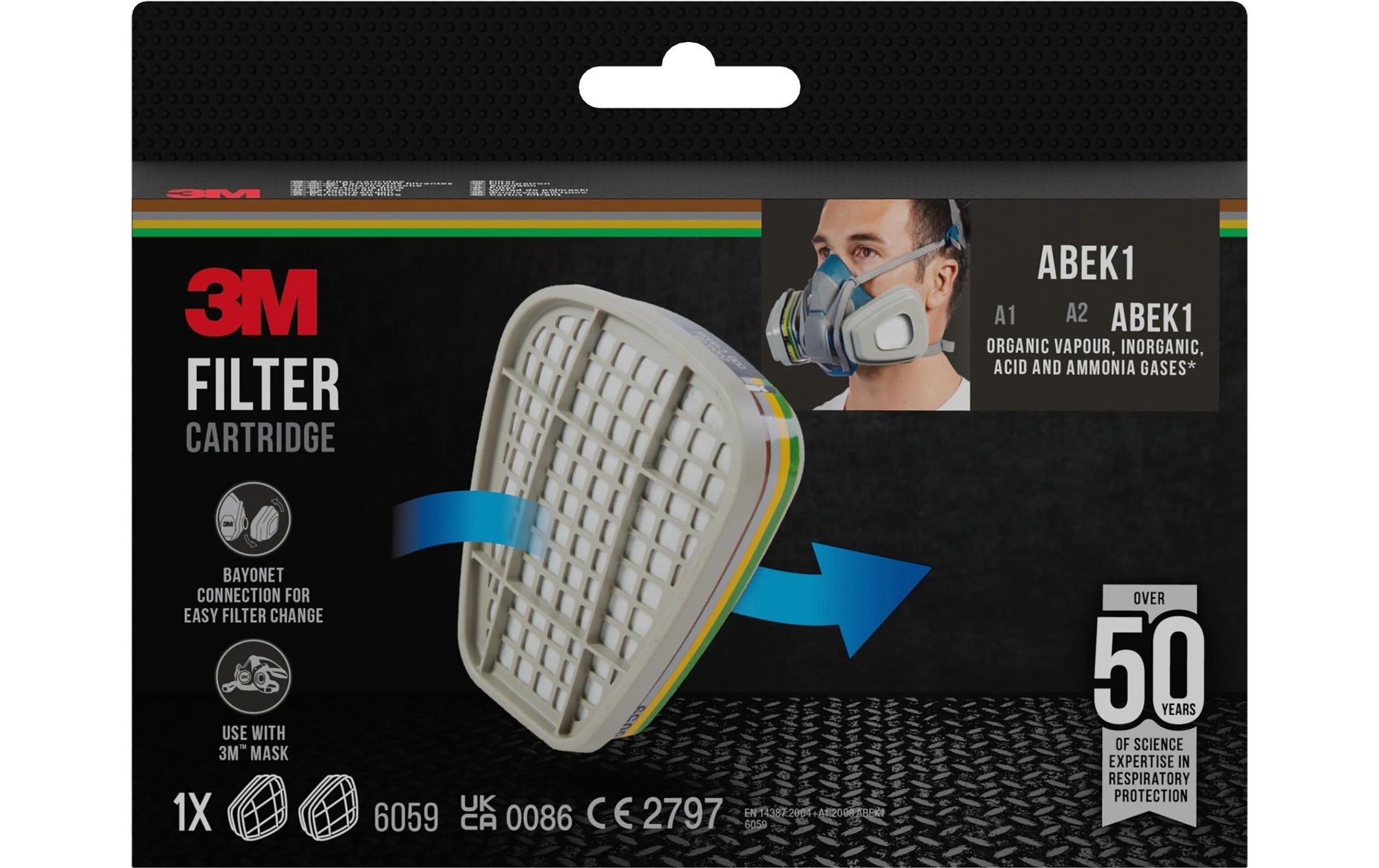 3M Ersatzfilter ABEK1 6059 – 2 Stk. – für 3M Serien 6000, 6500 und 7000