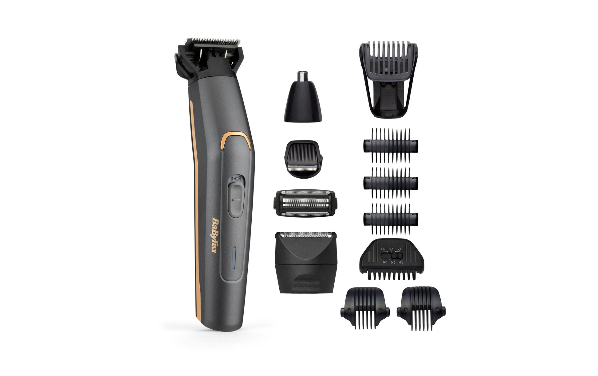 BaByliss Multitrimmer MT987E – kabellos, 70 Min Akku, 1–14 mm Schnittlänge – Graphit