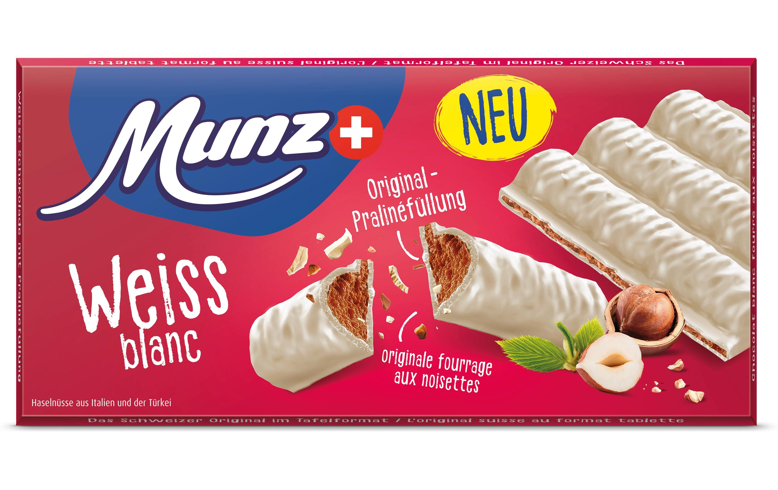 Munz Tafel Weiss – Pralinéfüllung – 100 g