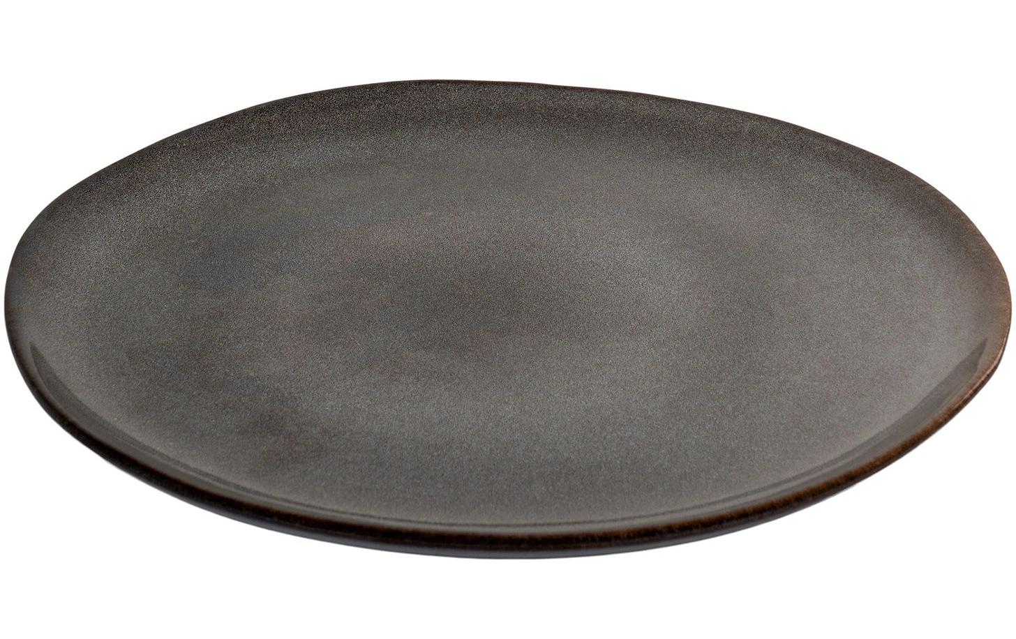 House Nordic Dessertteller – 4er Set, Ø 21,0 cm, Keramik, Braun/Grau, spülmaschinenfest, mikrowellengeeignet