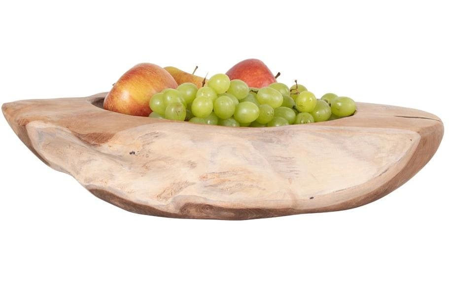 House Nordic Schale – Teakholz, Natur – Ø 40 × 12 cm