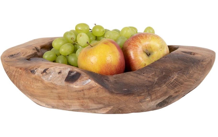 House Nordic Schale – Teakholz, Natur – Ø 30 × 10 cm