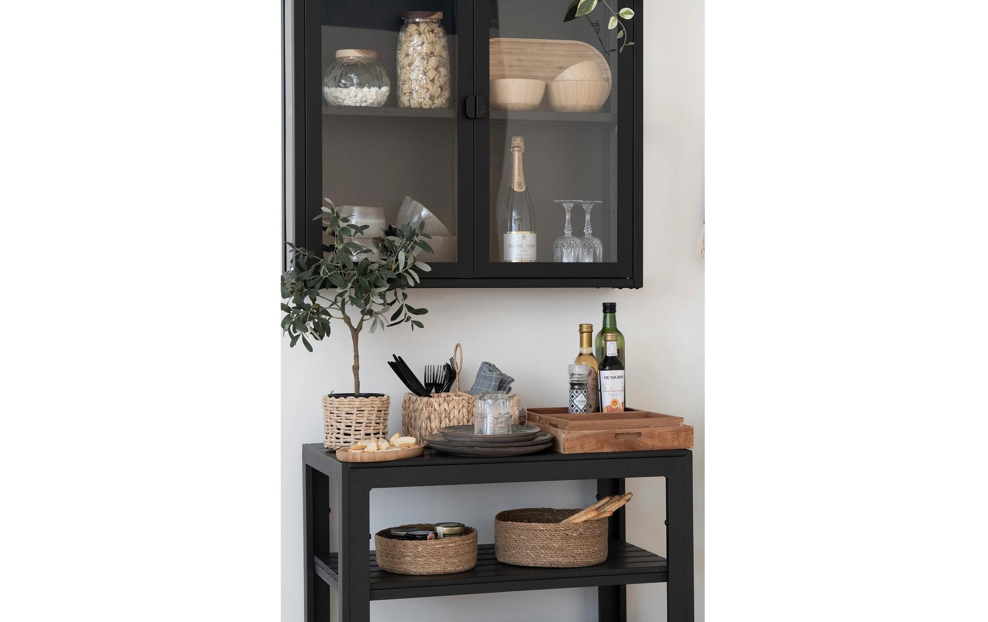 House Nordic Dessertteller – 4er Set, Ø 21,0 cm, Keramik, Braun/Grau, spülmaschinenfest, mikrowellengeeignet