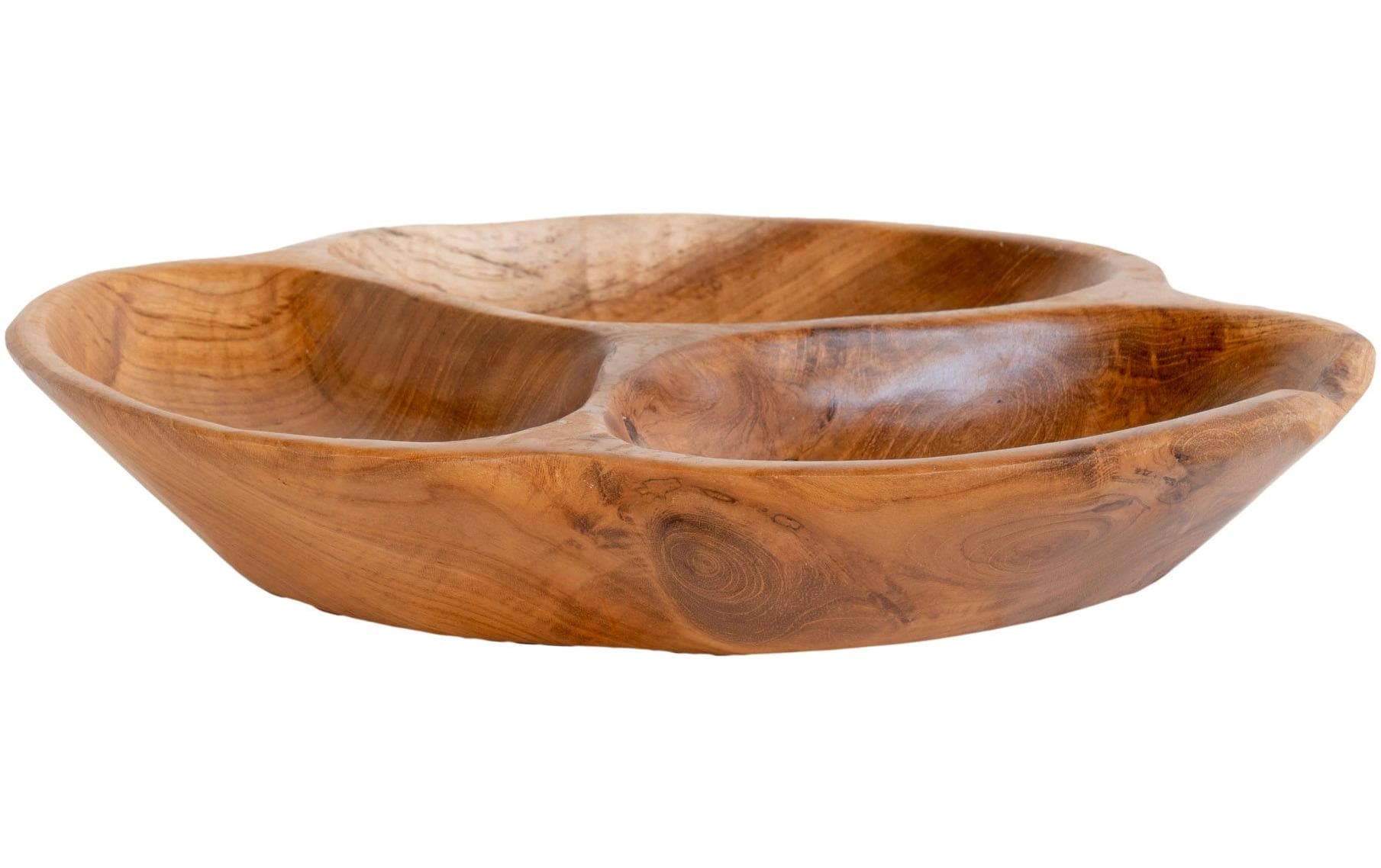 House Nordic Schale Nola – Ø 30,0 cm, H 5,0 cm, Teak, Braun