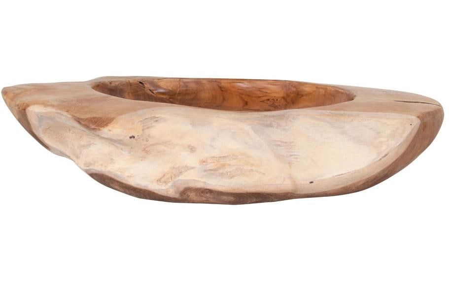 House Nordic Schale – Teakholz, Natur – Ø 40 × 12 cm