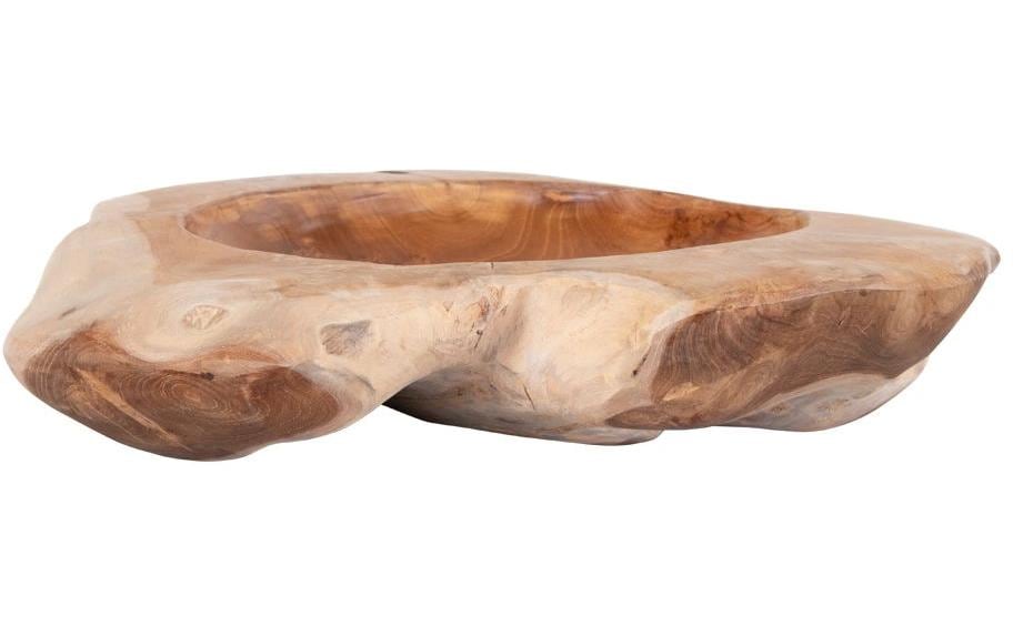 House Nordic Schale – Teakholz, Natur – Ø 40 × 12 cm