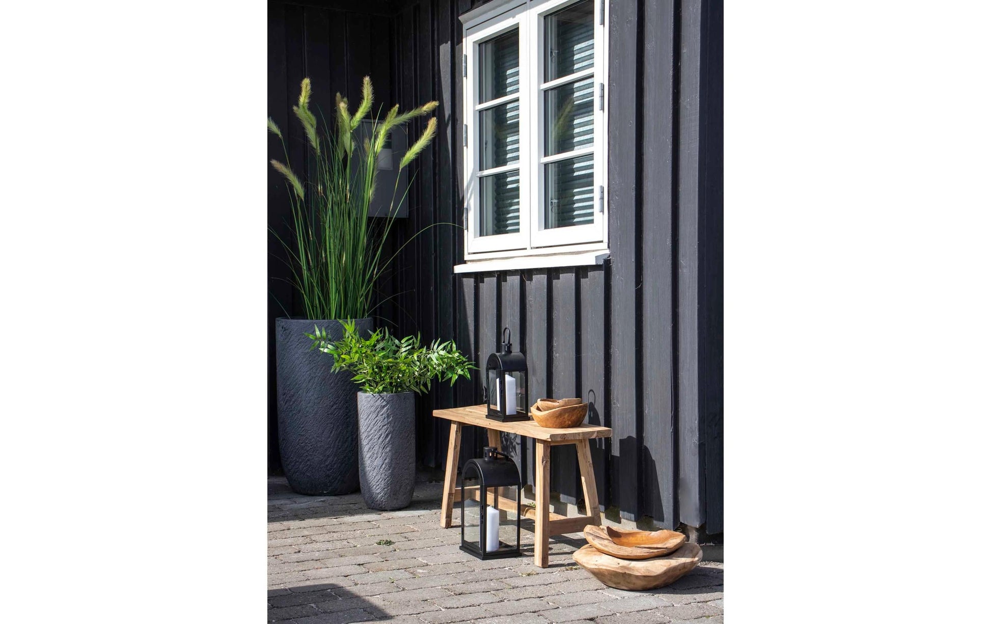 House Nordic Schale – Teakholz, Natur – Ø 30 × 10 cm