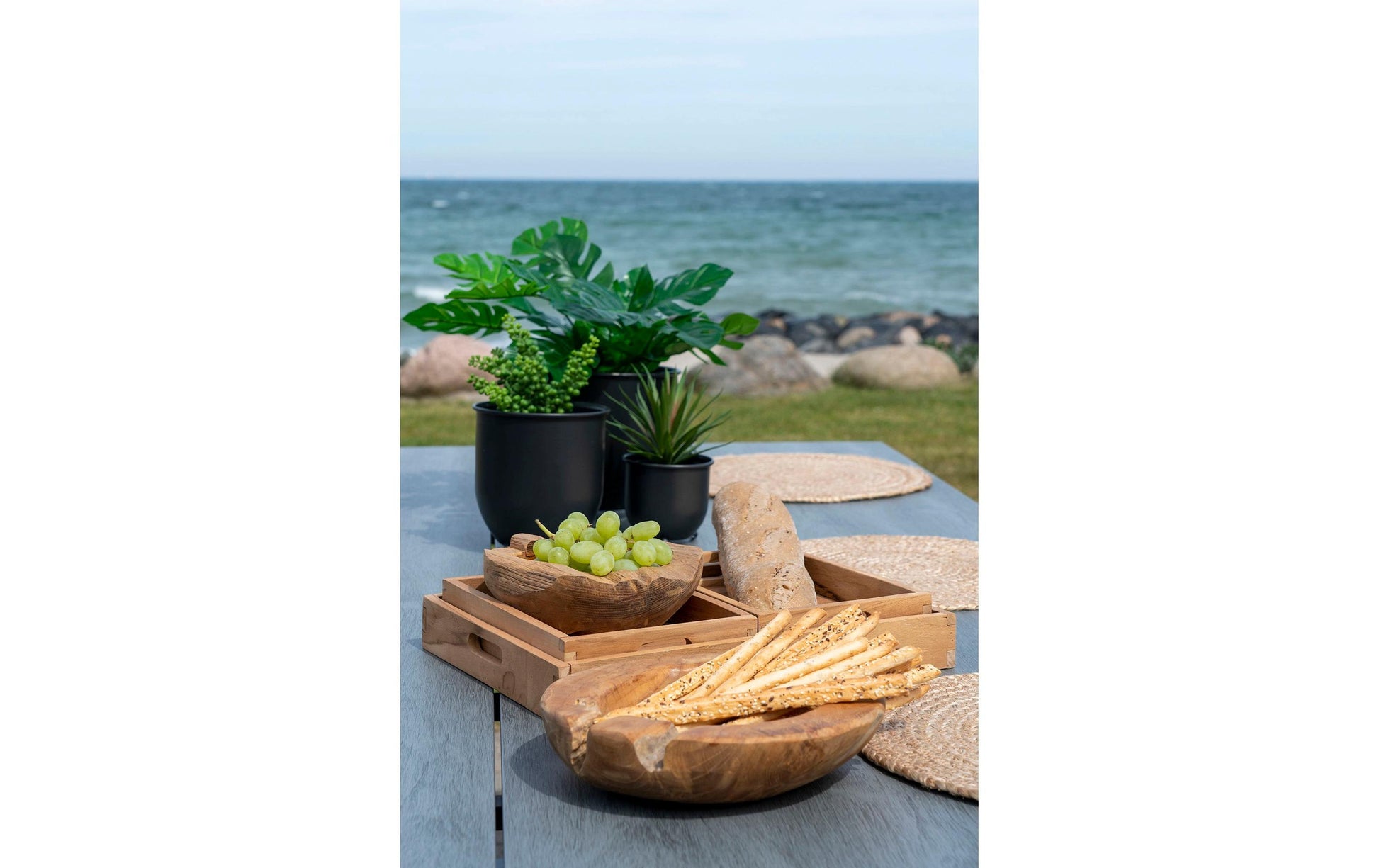 House Nordic Schale – Teak, natur – Ø 20 × 8 cm