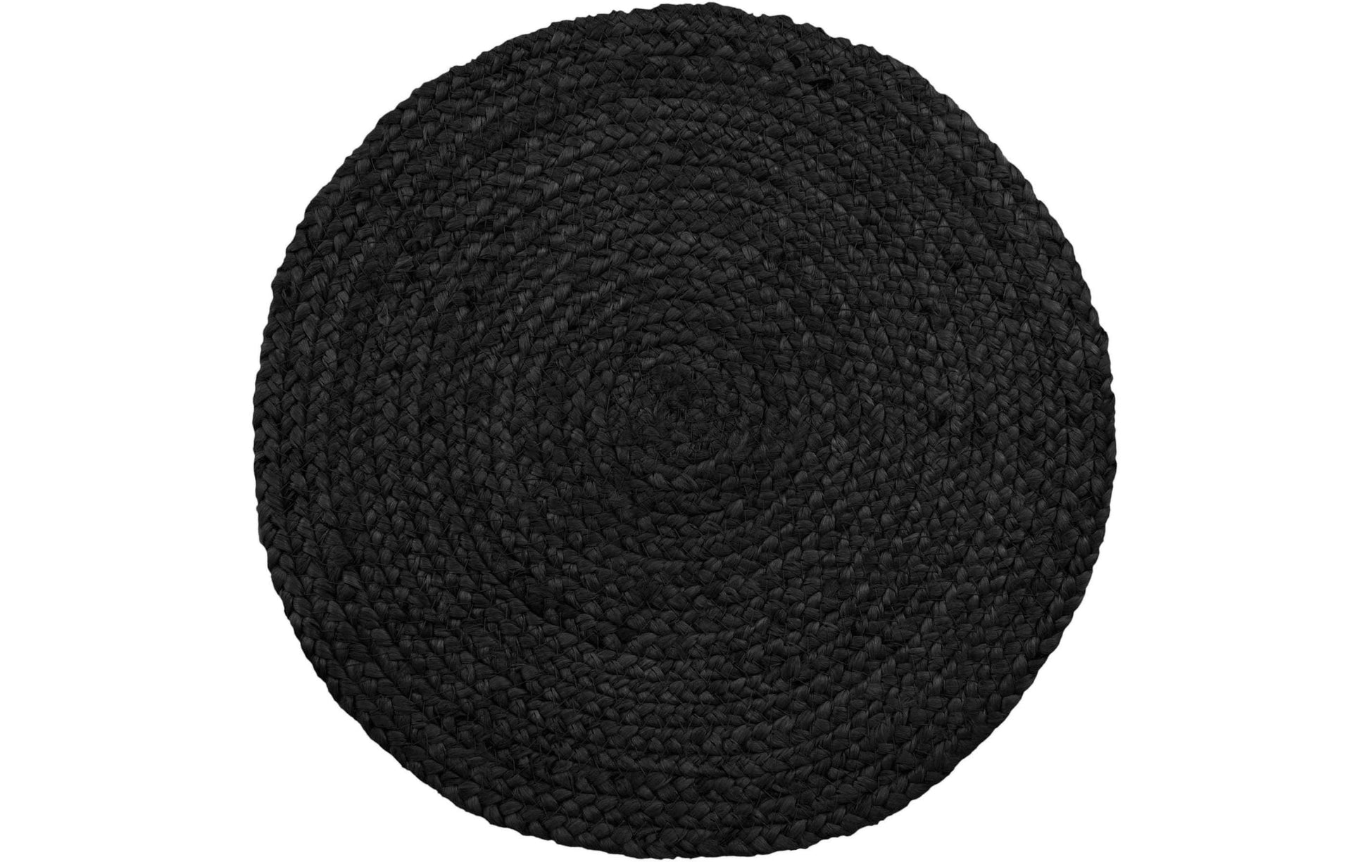 House Nordic Tischset Bombay – rund, Jute, dunkelgrau, Ø38 cm – 4er-Set