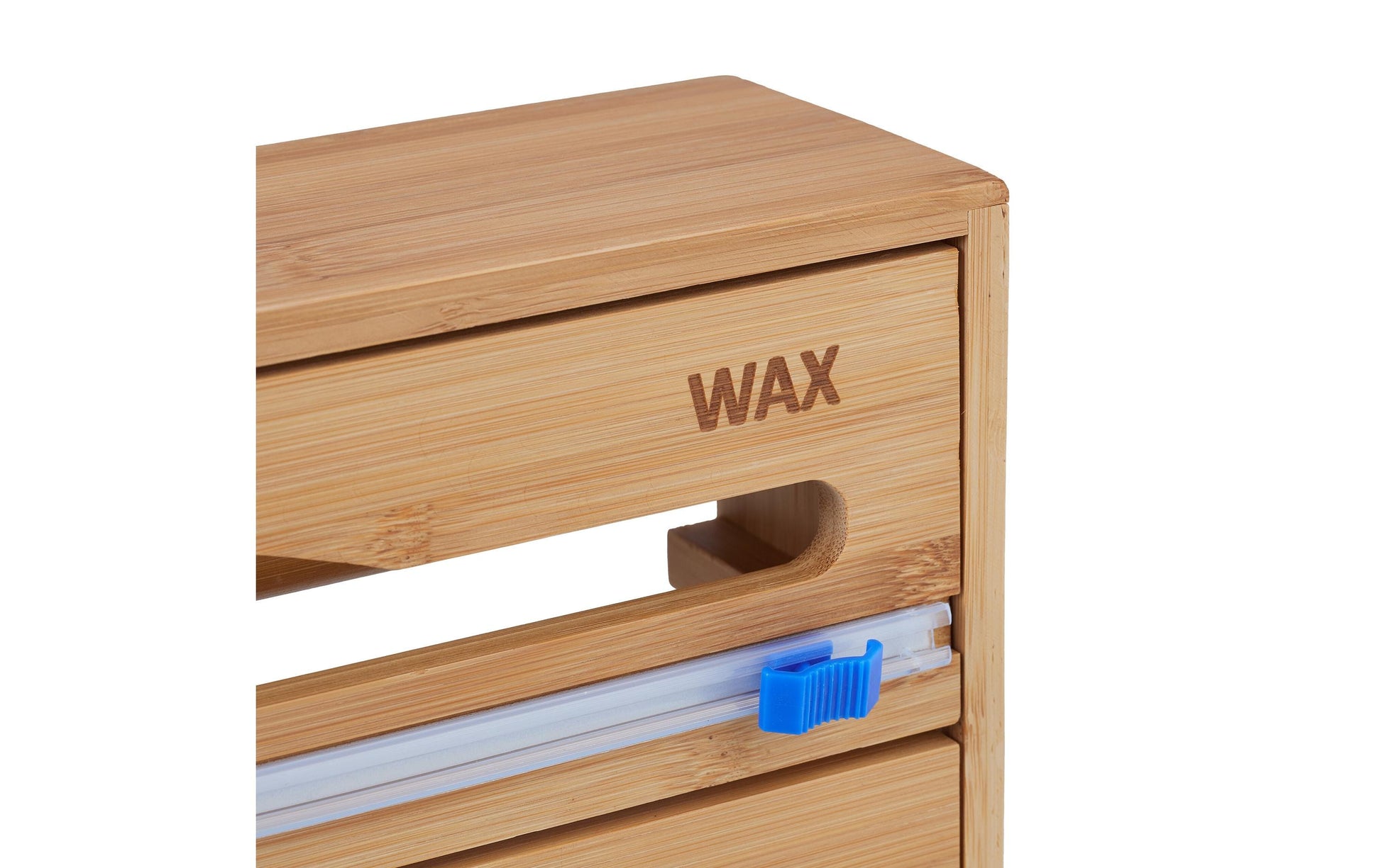 Relaxdays Küchenrollenhalter Bambus/Kunststoff, 39 × 9 × 23,5 cm, für die Wand, Holz