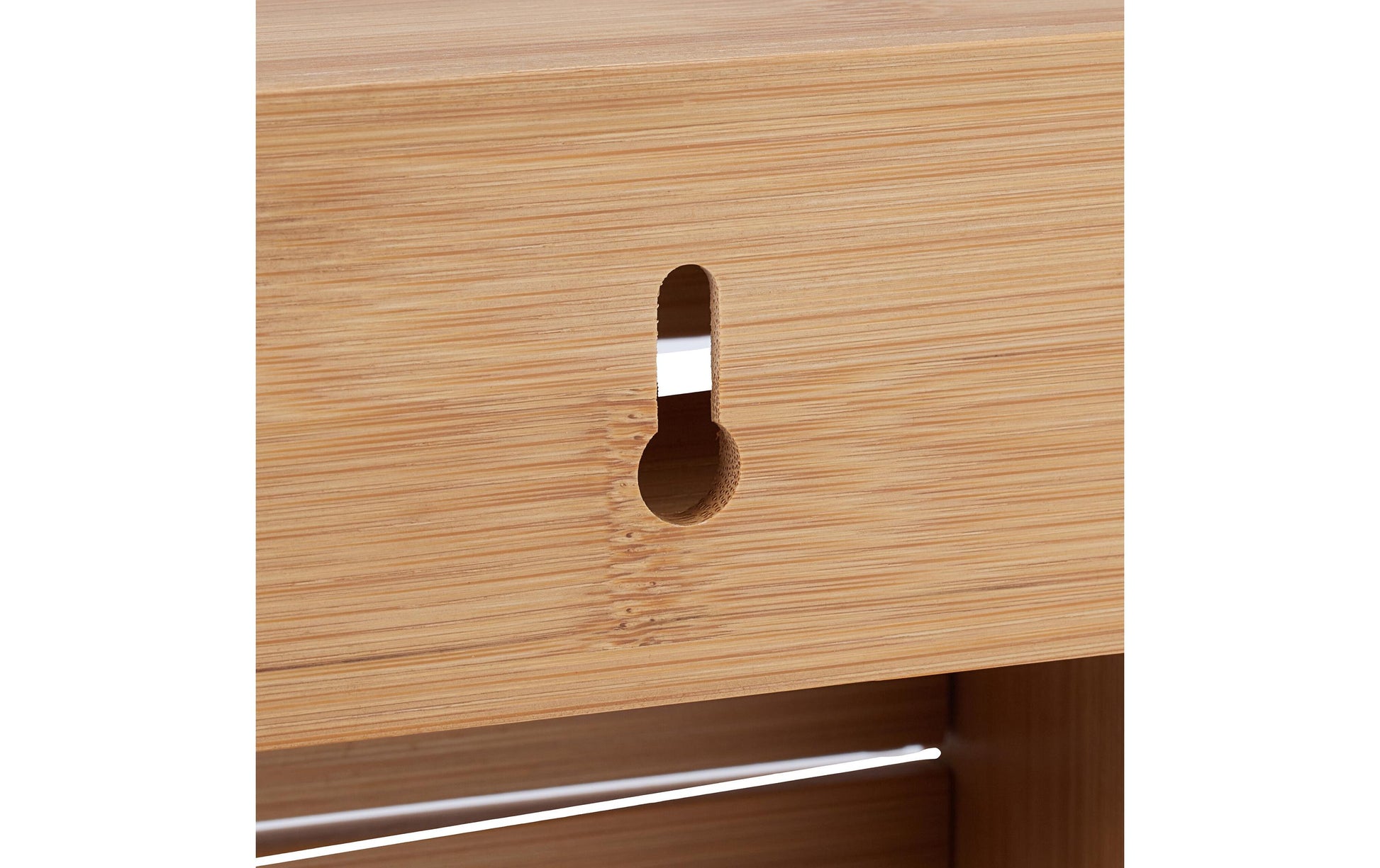 Relaxdays Küchenrollenhalter Bambus/Kunststoff, 39 × 9 × 23,5 cm, für die Wand, Holz