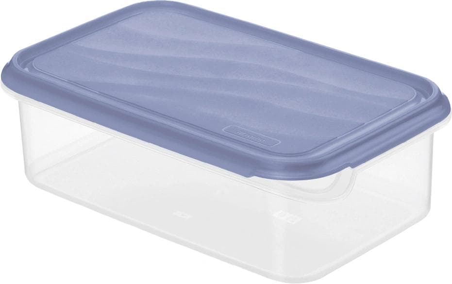 Rotho Vorratsdose 1,5 l, 16 × 24 × 7,5 cm, Kunststoff, transparent/blau
