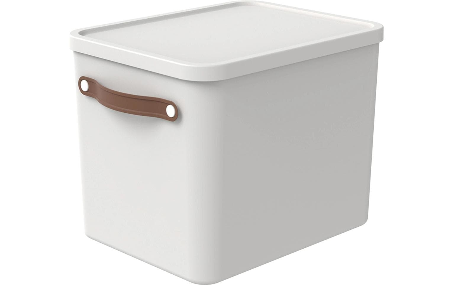Rotho MALOJA Aufbewahrungsbox 27 l (mit Deckel) – Kunststoff – Weiss – für C4 – 290 × 295 × 400 mm